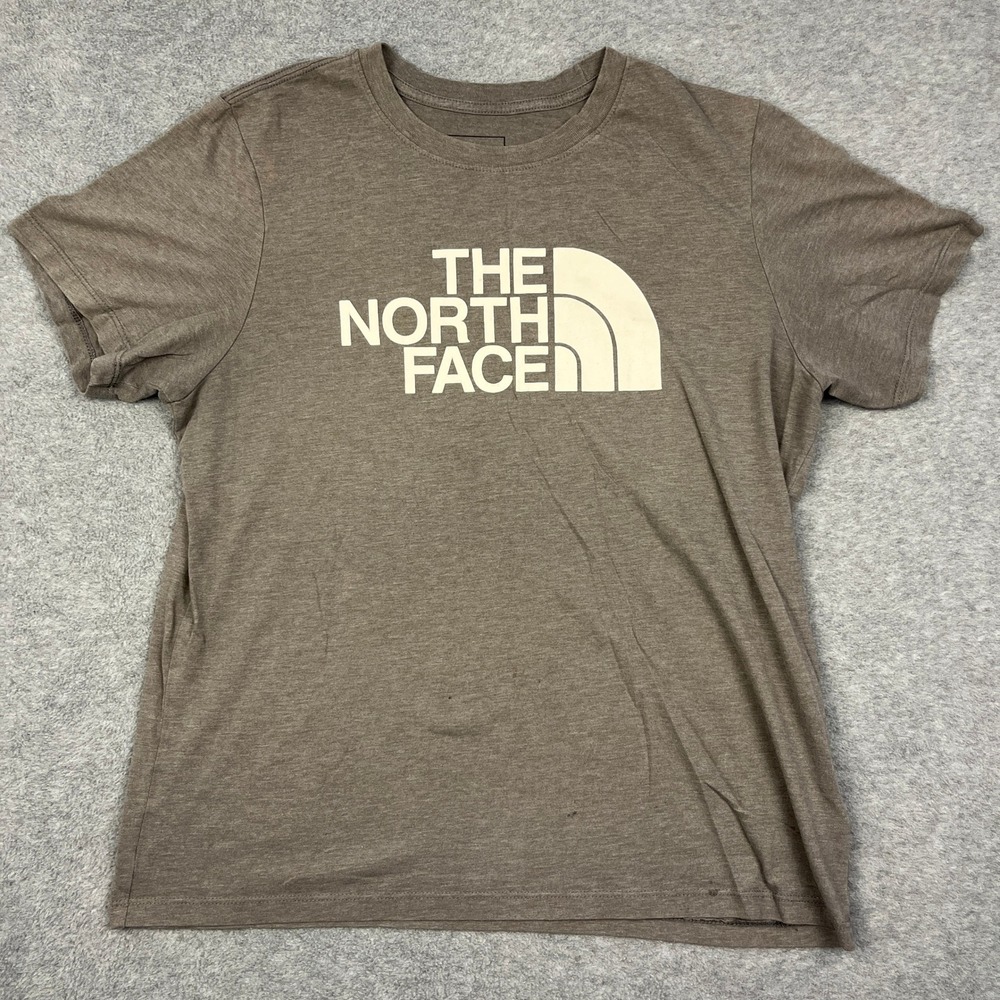 The North Face T Shirt Womens Large Gray Half Dome Logo Short Sleeve Hiking Tee